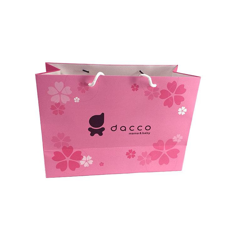 custom luxury clothing packaging shopping black paper bag