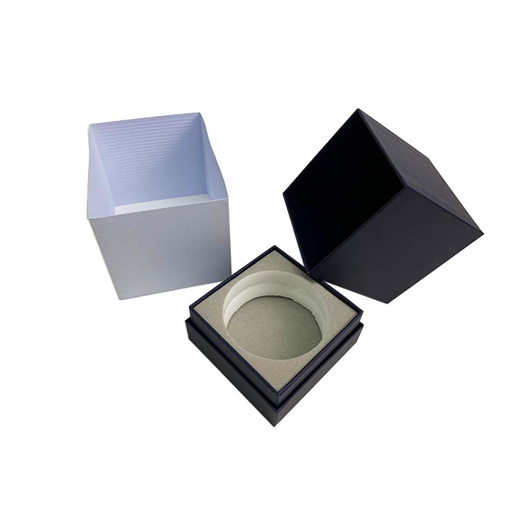 Bespoke high end lid and bottom foam lining candle packaging gift box