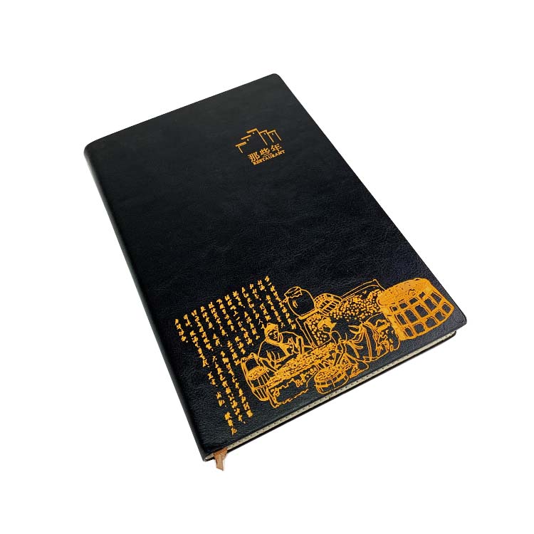 OEM factory cheap vintage custom printed gold notebooks