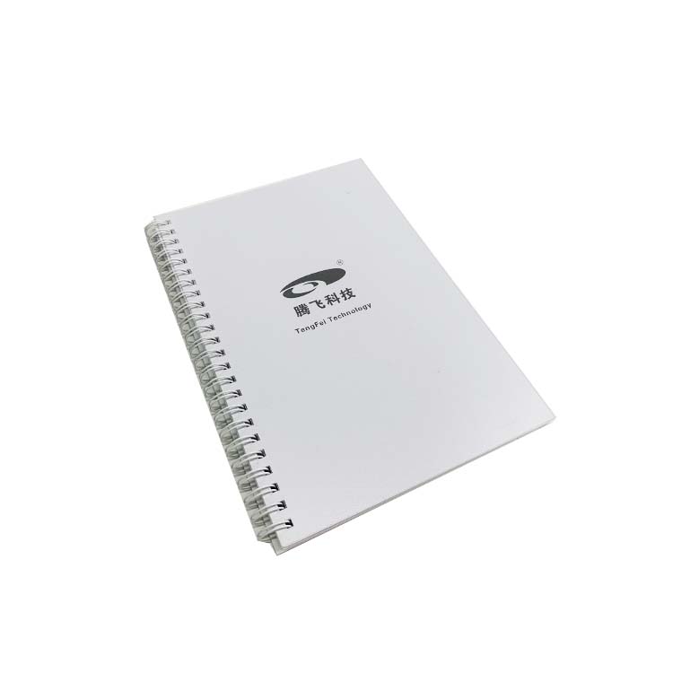 Custom cheap white PVC & PP cover spiral notebook