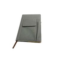 Custom fancy advanced grey fabric cover pocket notebook