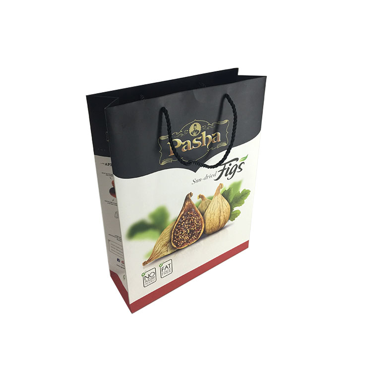 Easy Carry Custom Cardboard Fruit Packaging Paper Bags With PP Handle