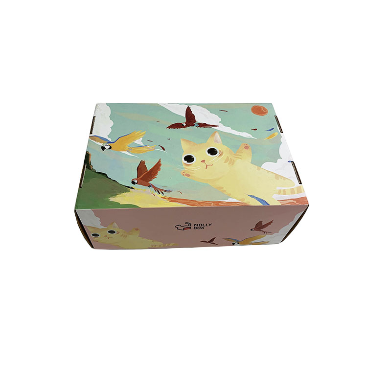 Fresh Wind Style Custom Lazy Pleased Fat Cat Pattern Special Toy Gift Packaging Mailing Corrugated Box