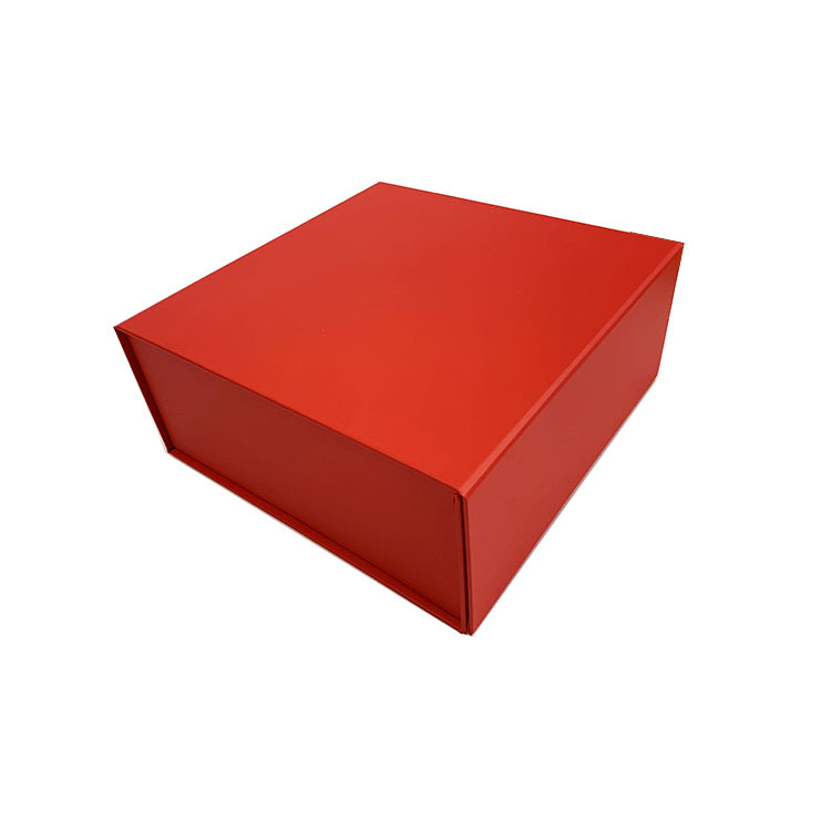 Custom Best Sale Magnetic Closure Luxury Foldable Red Cardboard Packaging Gift Paper Box