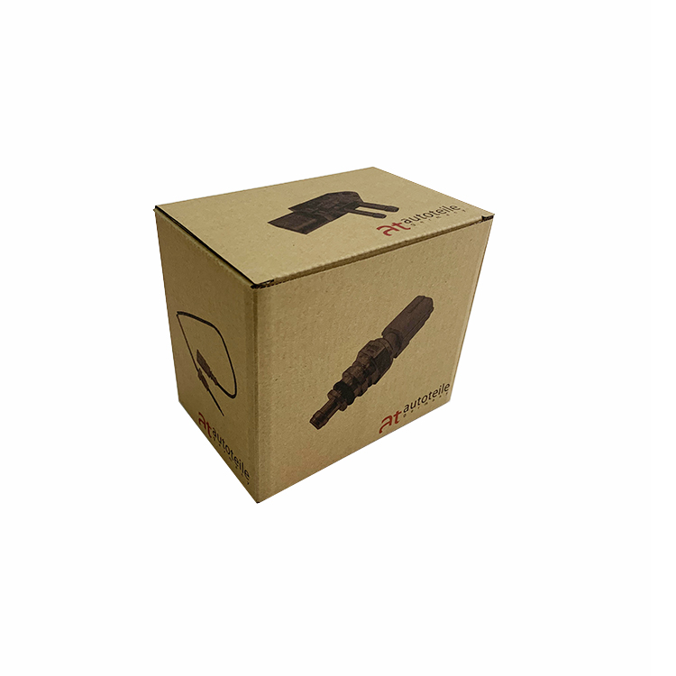 Hot sale folded brown e flute corrugated cardboard box paper packaging box for product