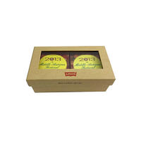 Custom food packaging clear window kraft paper gift box
