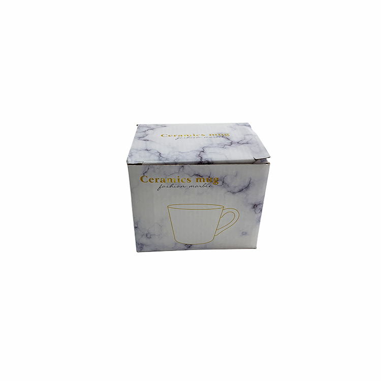 Custom marble pattern cup packaging corrugated paper box