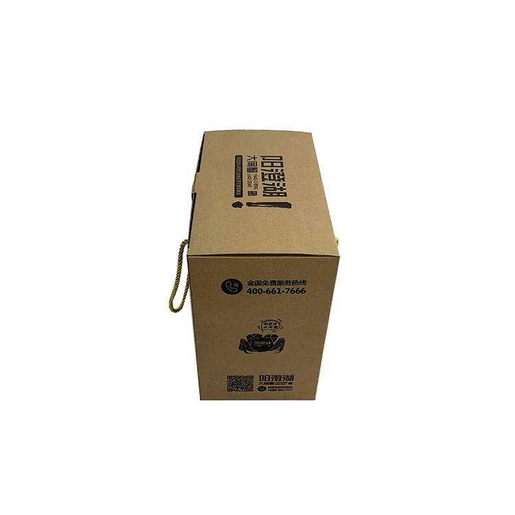 Factory wholesale custom brown corrugated box cardboard shipping box with handle