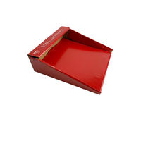 Custom high quality glossy film display red corrugated paper box