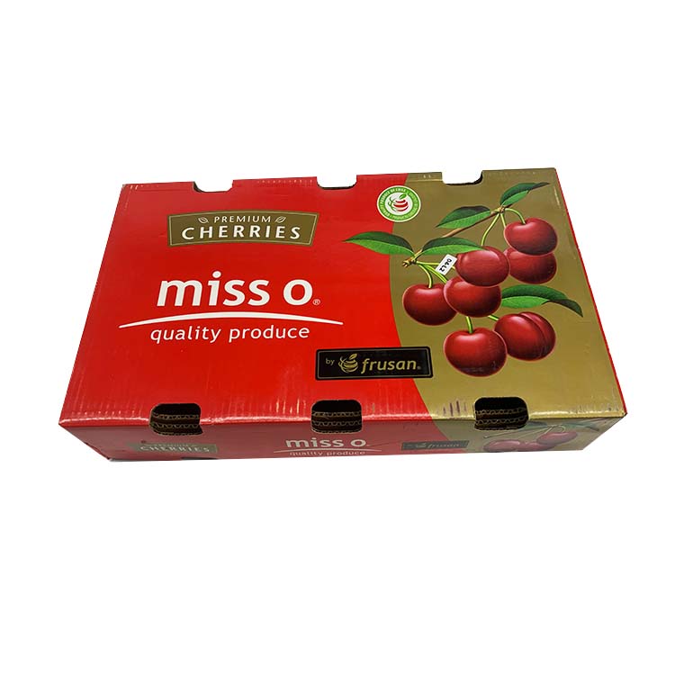 Customized cherry fruit packaging corrugated paper box
