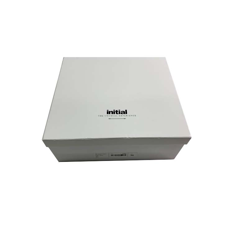 Custom luxury lid and bottom white shoe packaging corrugated paper box