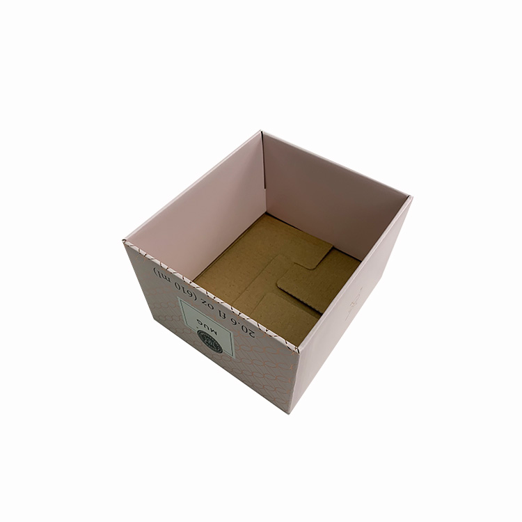 Custom display hot gold logo 3 plys pink corrugated shipping paper box