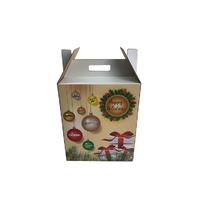 Custom heavy duty wine packaging shipping carton corrugated paper box with handle