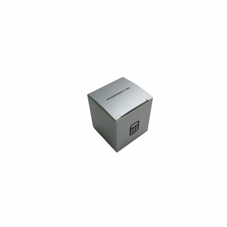 Custom sliver small cube shipping card paper packaging box